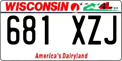 WI license plate 681XZJ