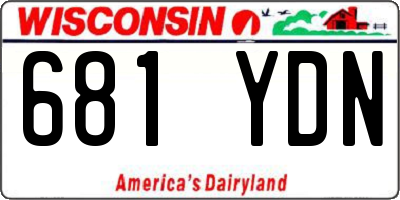 WI license plate 681YDN