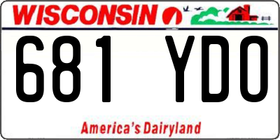 WI license plate 681YDO