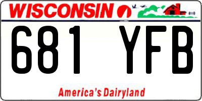 WI license plate 681YFB