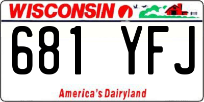 WI license plate 681YFJ