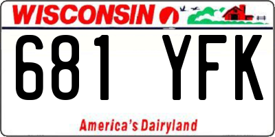WI license plate 681YFK