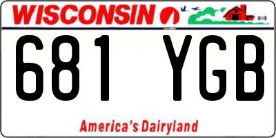 WI license plate 681YGB