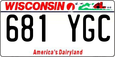 WI license plate 681YGC