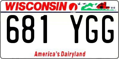WI license plate 681YGG