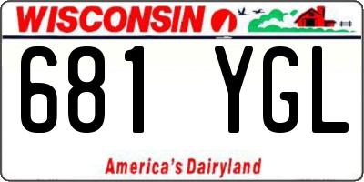 WI license plate 681YGL