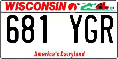 WI license plate 681YGR
