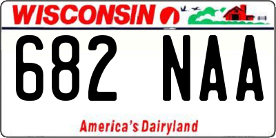 WI license plate 682NAA