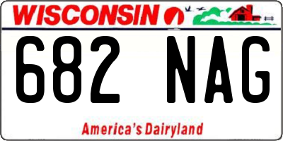 WI license plate 682NAG