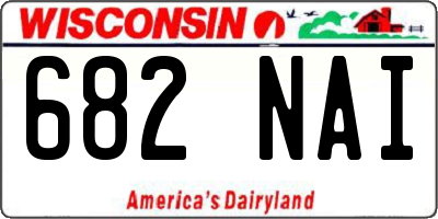 WI license plate 682NAI