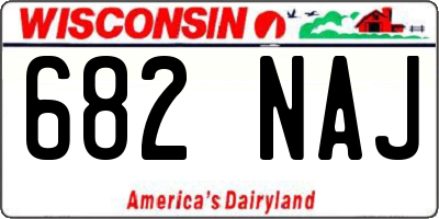 WI license plate 682NAJ