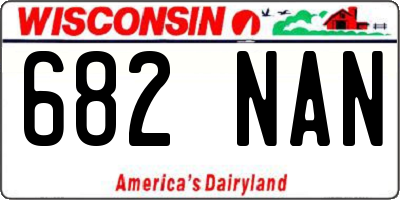 WI license plate 682NAN