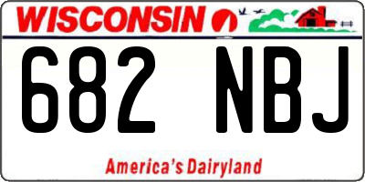 WI license plate 682NBJ