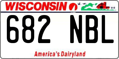 WI license plate 682NBL