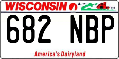 WI license plate 682NBP