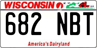 WI license plate 682NBT