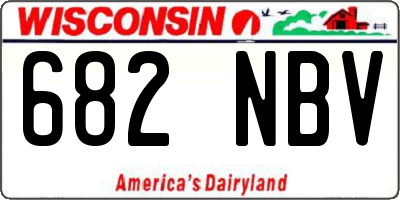 WI license plate 682NBV