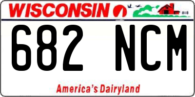 WI license plate 682NCM