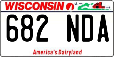 WI license plate 682NDA