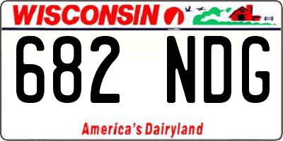 WI license plate 682NDG