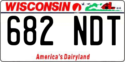 WI license plate 682NDT