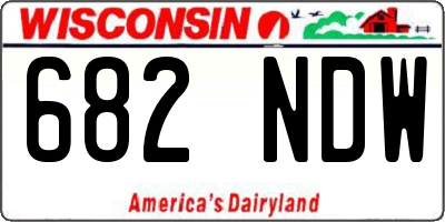 WI license plate 682NDW