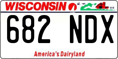 WI license plate 682NDX