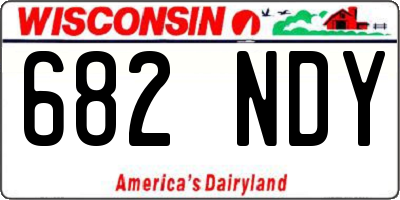 WI license plate 682NDY