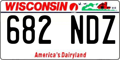 WI license plate 682NDZ