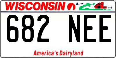 WI license plate 682NEE