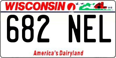 WI license plate 682NEL