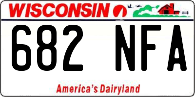 WI license plate 682NFA
