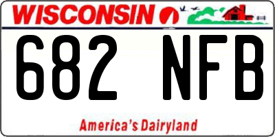 WI license plate 682NFB