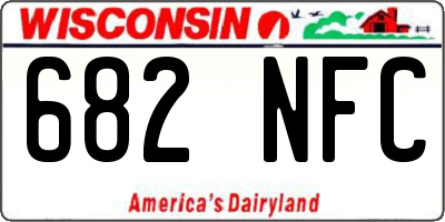 WI license plate 682NFC