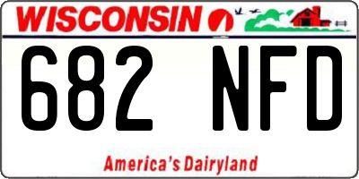 WI license plate 682NFD
