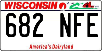 WI license plate 682NFE