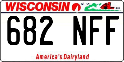 WI license plate 682NFF
