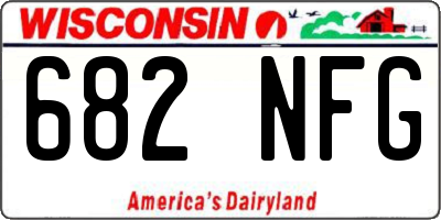 WI license plate 682NFG