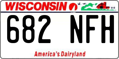 WI license plate 682NFH