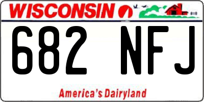 WI license plate 682NFJ