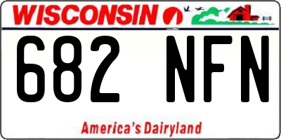WI license plate 682NFN