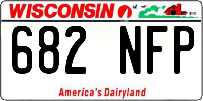 WI license plate 682NFP