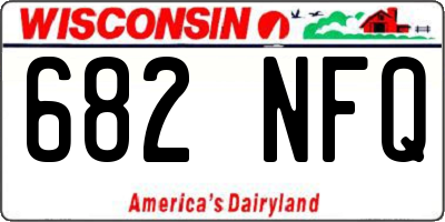 WI license plate 682NFQ