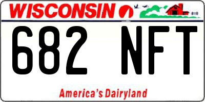 WI license plate 682NFT