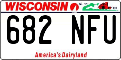 WI license plate 682NFU