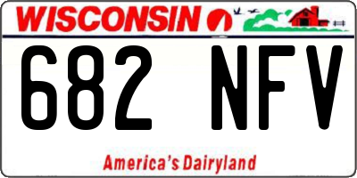WI license plate 682NFV