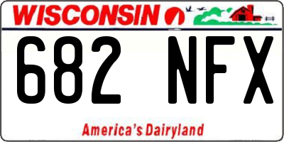 WI license plate 682NFX