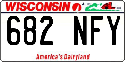 WI license plate 682NFY