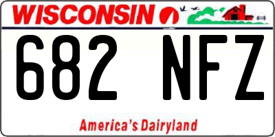 WI license plate 682NFZ