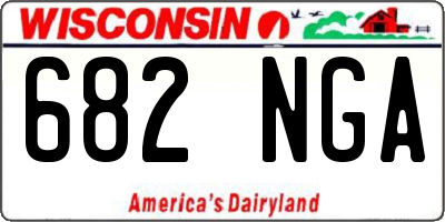WI license plate 682NGA